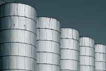 Silos industriels de stockage de céréales