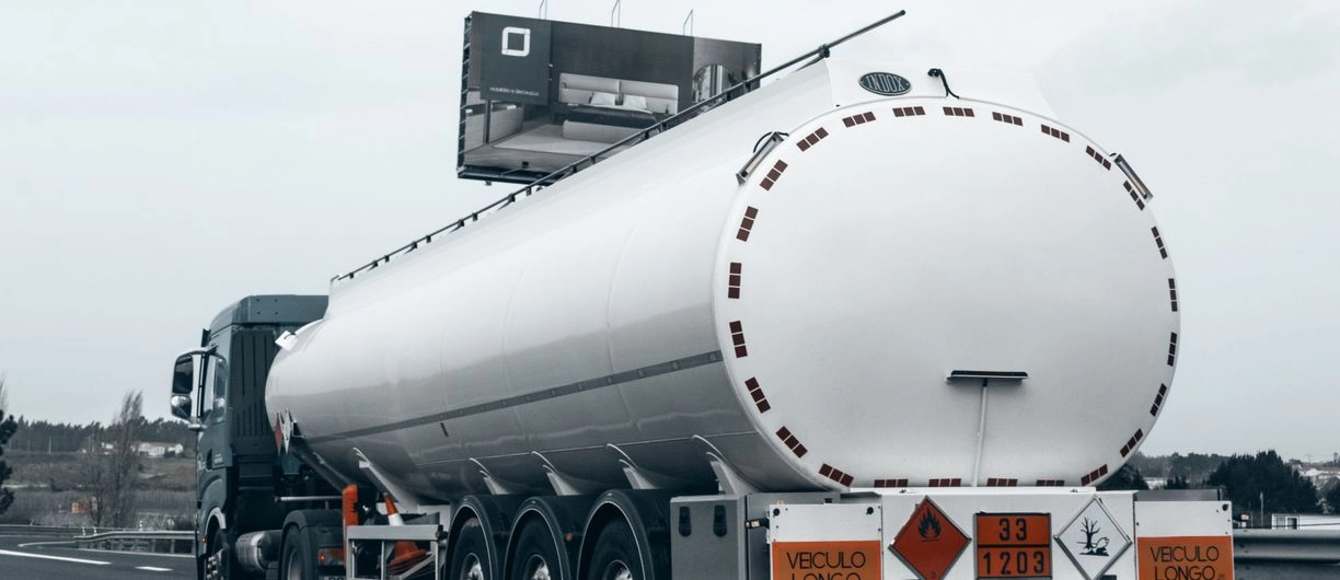 Camion de transport de vrac alimentaire des Transports Dimier & Fils